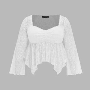 Cider White Lace Blouse
